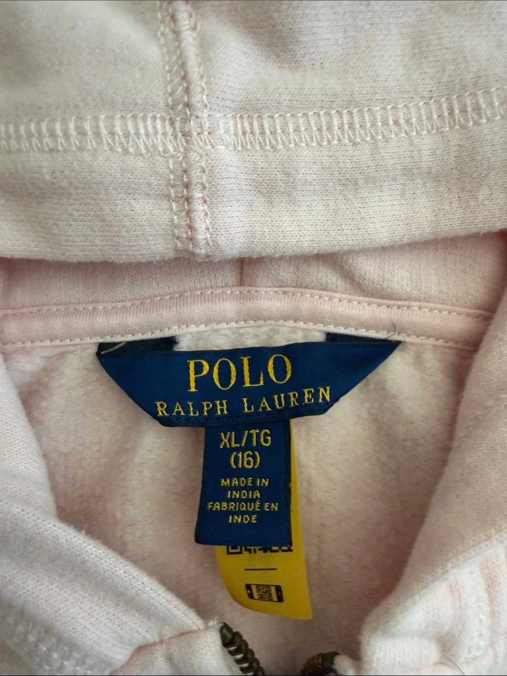 Ralph Lauren Girls Pale Pink Zip Hoodie & Long Sleeve Tee Set